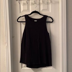 Black Crew Neck Tank Top